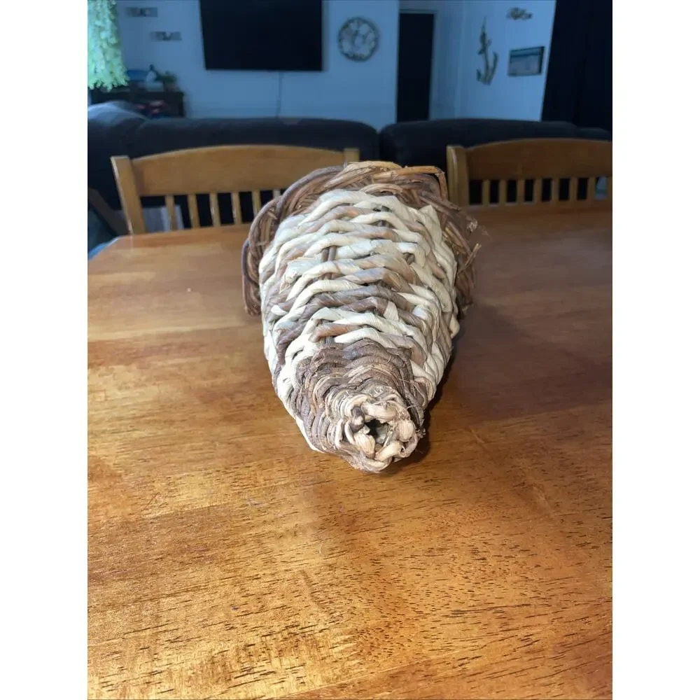 Large Cornucopia Horn of Plenty Woven Vine Basket Fall Thanksgiving
